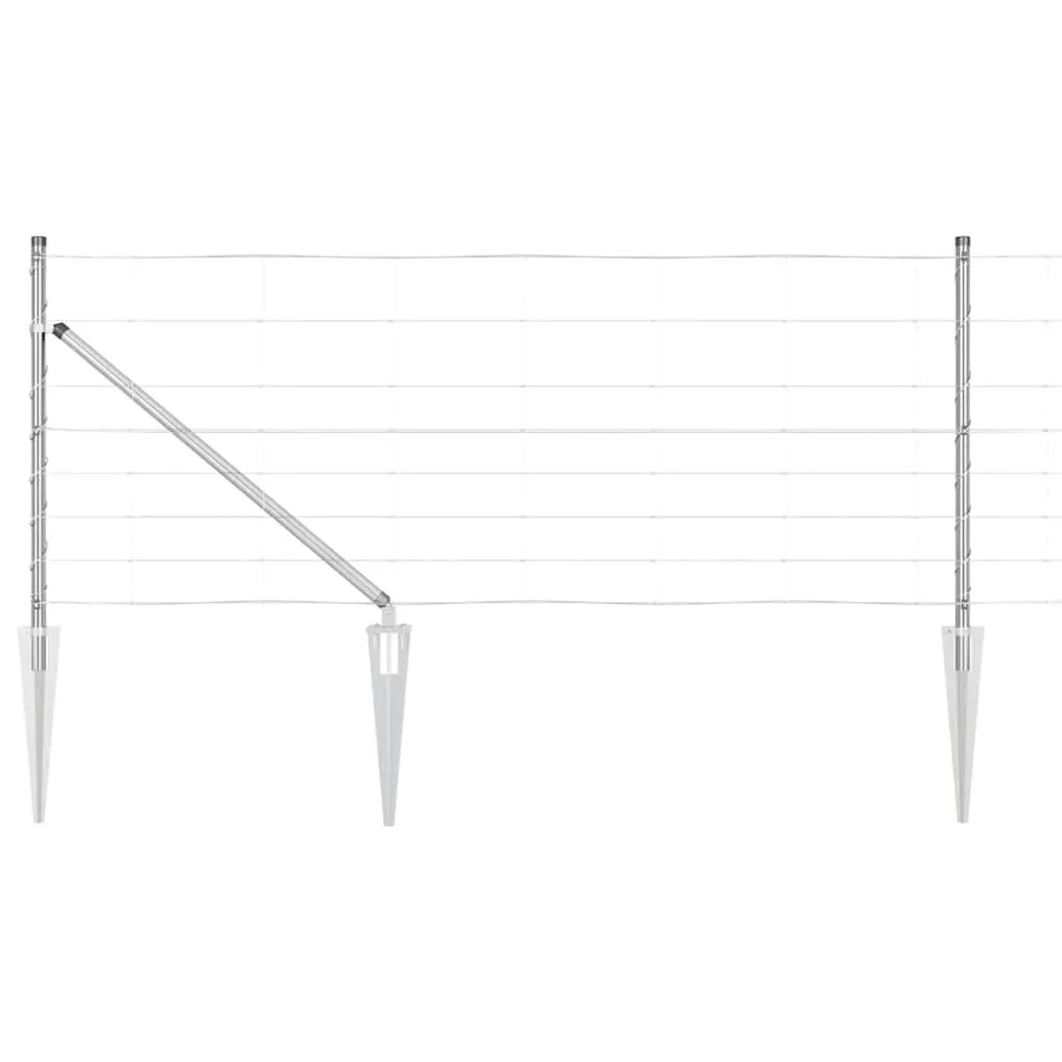 vidaXL Zaunpfosten Galvanisiert 50 x 0,8 m Stahl 3351448 günstig online kaufen