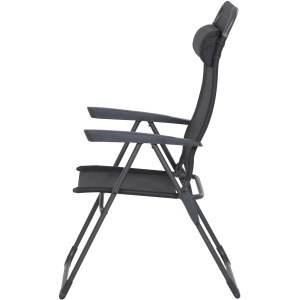 Siena Garden Campingsessel Comfort, anthrazitfarben, mit verstellbarer Rückenlehne und Armlehnen.