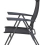 Siena Garden Campingsessel Comfort, anthrazitfarben, mit verstellbarer Rückenlehne und Armlehnen.