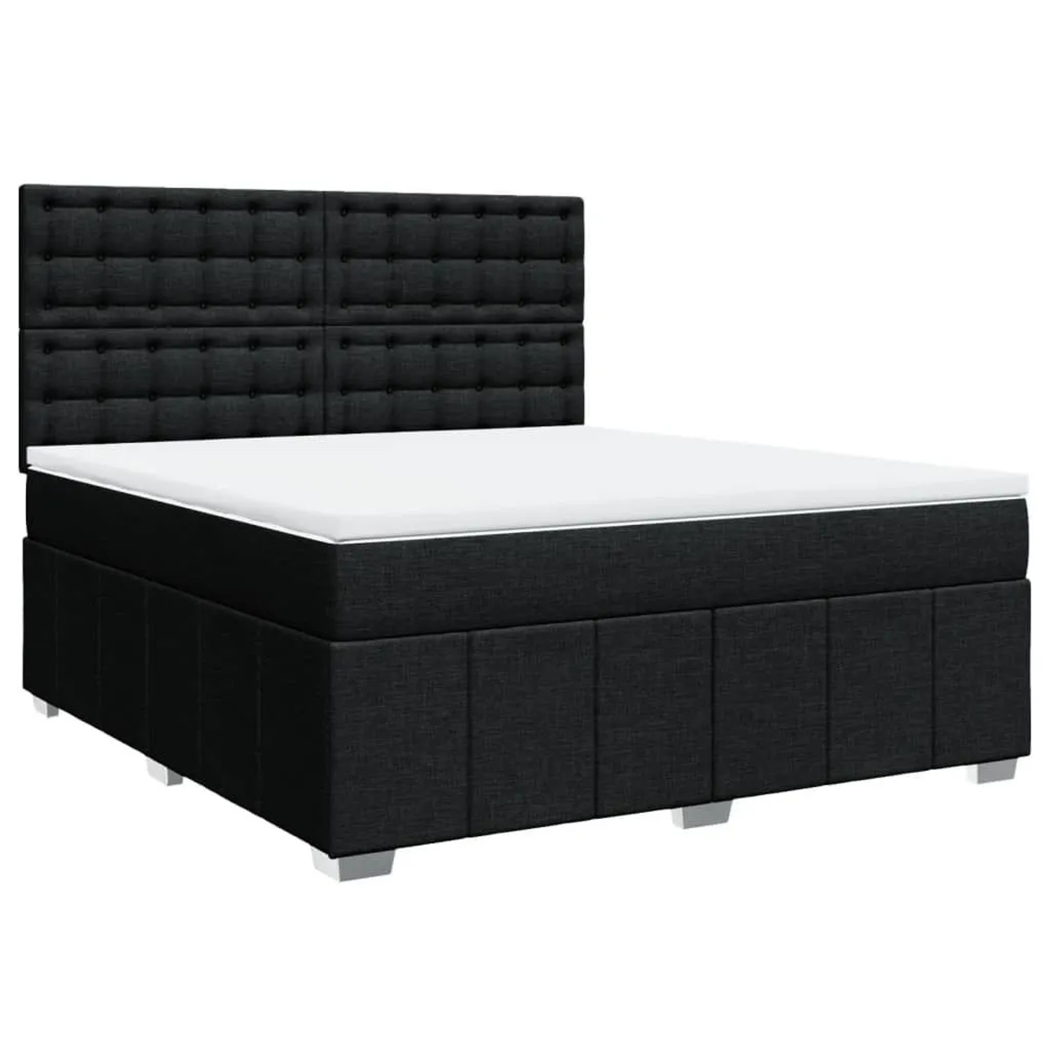 vidaXL Boxspringbett mit Matratze Schwarz 180x200 cm Stoff 3291763 günstig online kaufen