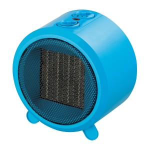 Blauer Keramikheizer, elektrisches Heizgerät für Innenräume.