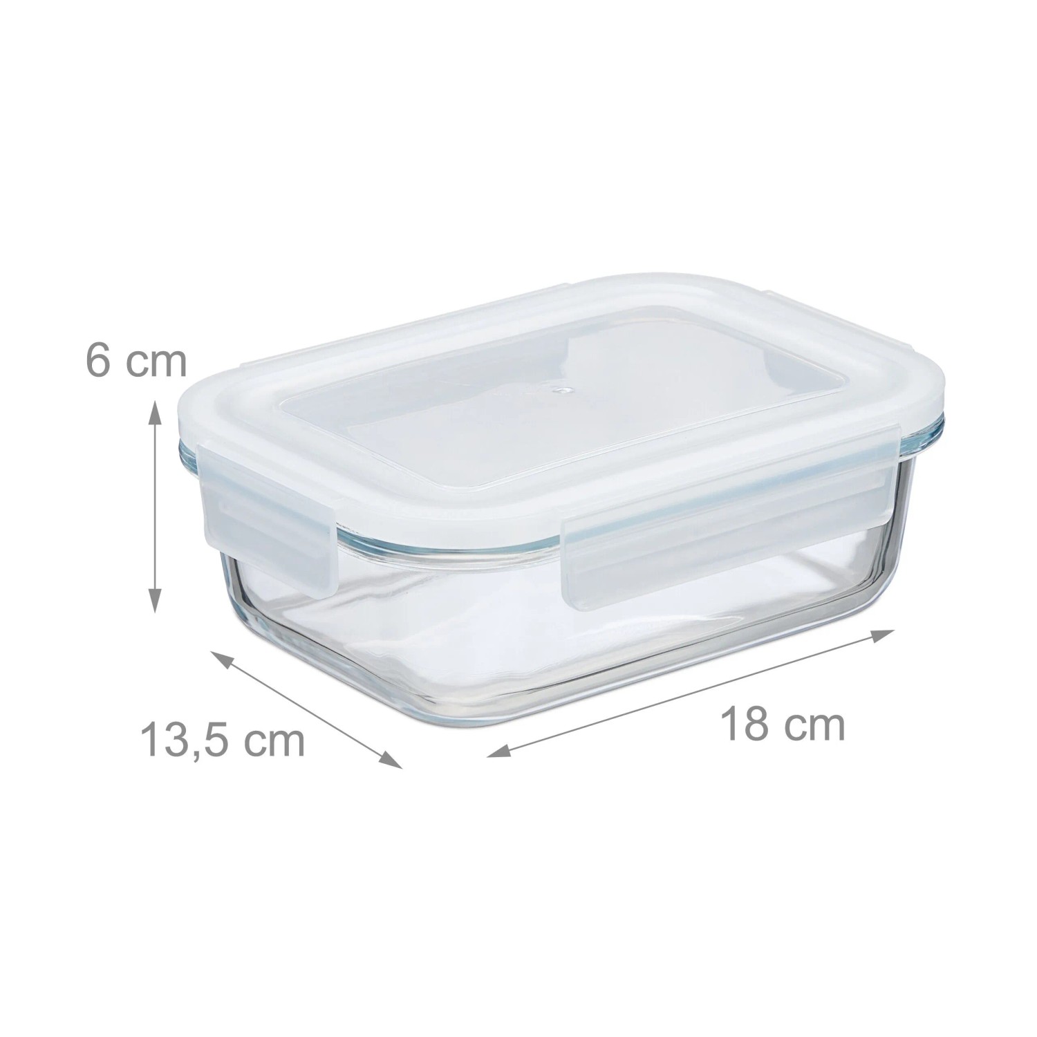Relaxdays Glasbehälter mit Deckel Glas Transparent Luftdicht 4 x 640 ml_4
