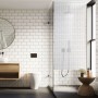 Relaxdays Duschrollo Kunststoff Aluminium Weiß Schwarz Semitransparent Wasserabweisend Schnelltrocknend mit Seilzug 245 cm x 120 cm x 4,5 cm_5