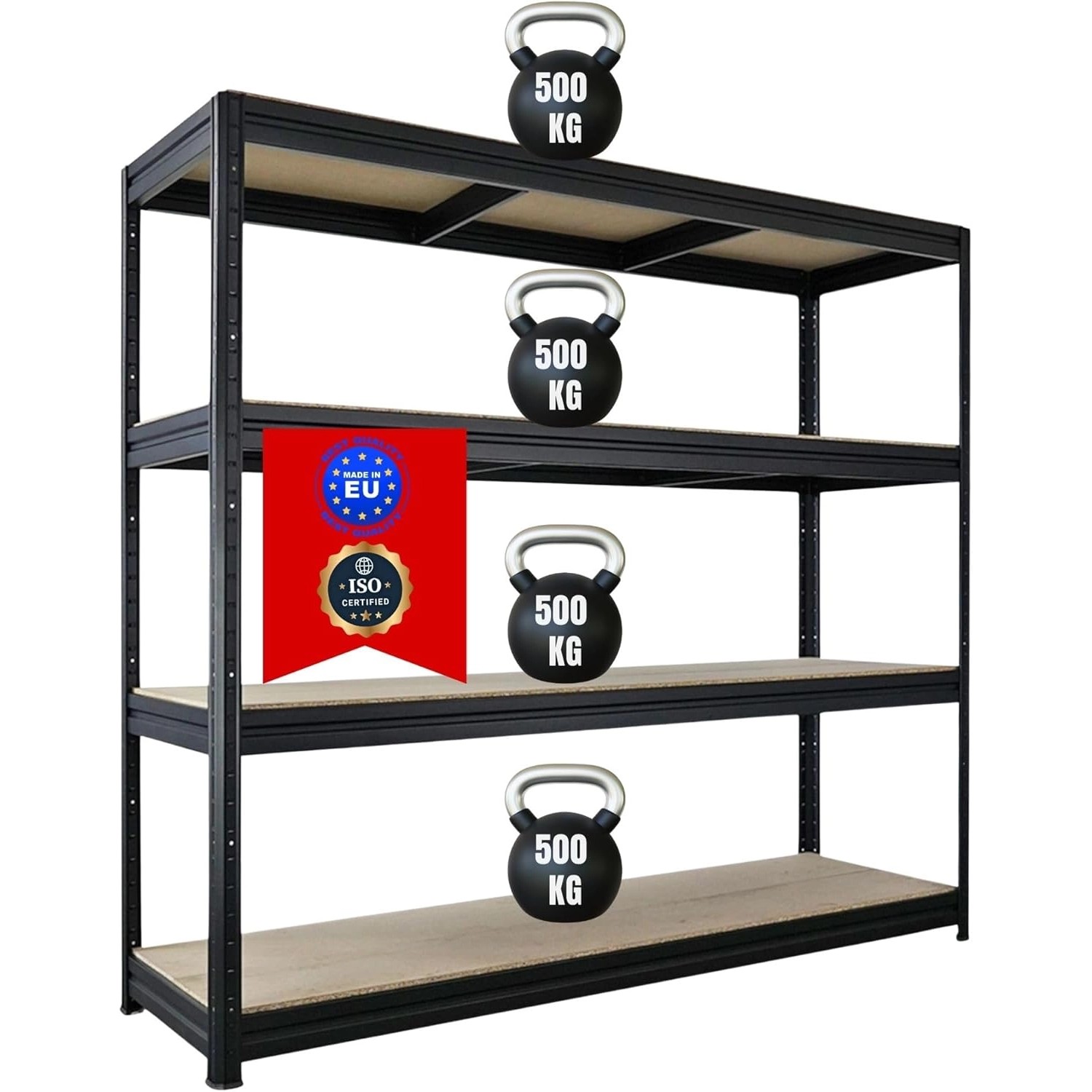 PROREGAL Schwerlastregal Dino HxBxT 180x200x60cm 4 Spanplatten-Ebenen 16mm günstig online kaufen