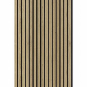 DenPanels Akustikpaneel Melamin Eiche Dunkel Filz Schwarz 260 cm x 60 cm
