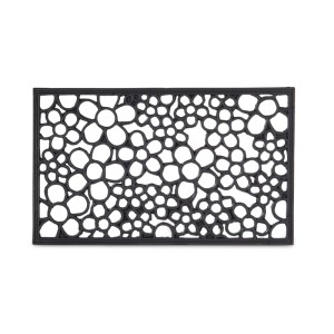 Relaxdays Fußabtreter Gummi Rutschfest Wetterfest 75 cm x 45 cm x 1 cm 1,9 kg