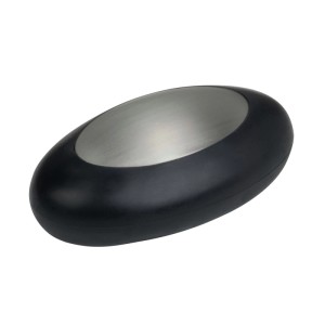 Schwarzer Fix-o-moll Türstopper Dooneo Pebble, selbstklebend, 70x40x26 mm.