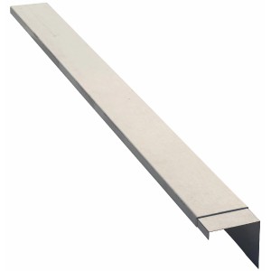 Graue Mähkante aus verzinktem Stahlblech (L 96 x H 8 cm) für eine saubere Rasenkante.