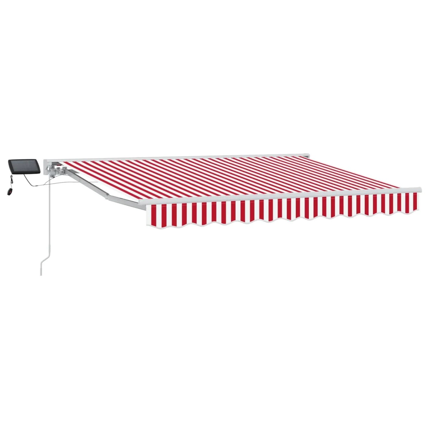 vidaXL Manueller Markisenrahmen mit LEDs Rot und Weiß 3 x 2,5 m 3420581