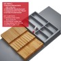 SOTECH ORGA-BOX Vario SET 8 Silbergrau für 90er Schublade Besteckeinsatz Messerhalter Antirutschmatte Orga-Weave_5