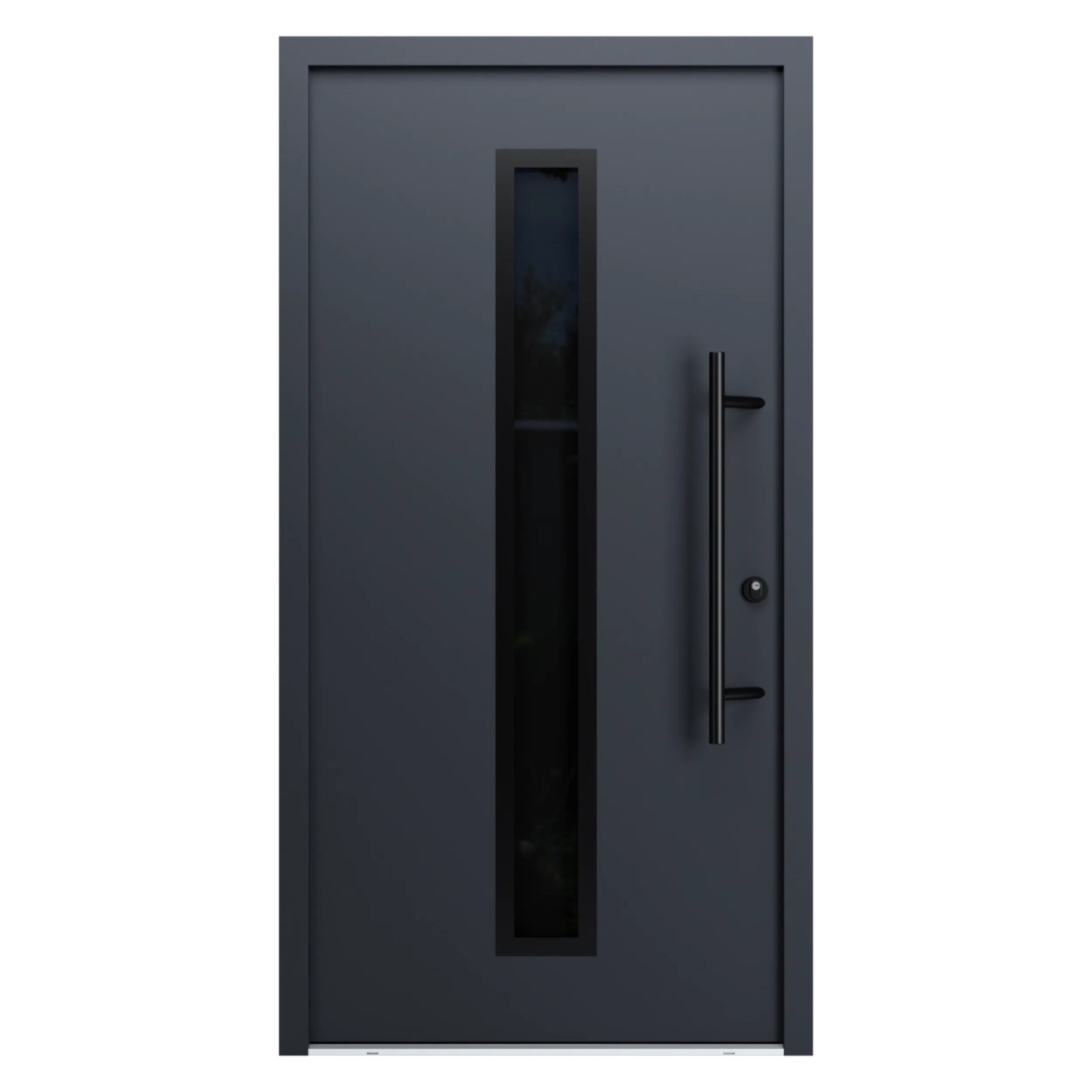 FM Türen AS68 Modell 21 1000 x 2000 Anthrazit Rechts Innen Beschläge Set 13 Glas 09