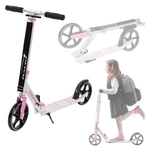 Hauki Cityroller Scooter Pink Klappbar/Höhenverstellbar XXL-Räder