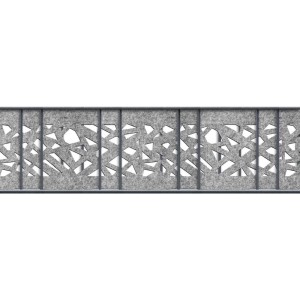 zaunzu Sichtschutz Vlies Graphic Hellgrau, 2,6m, für Doppelstabmattenzaun.