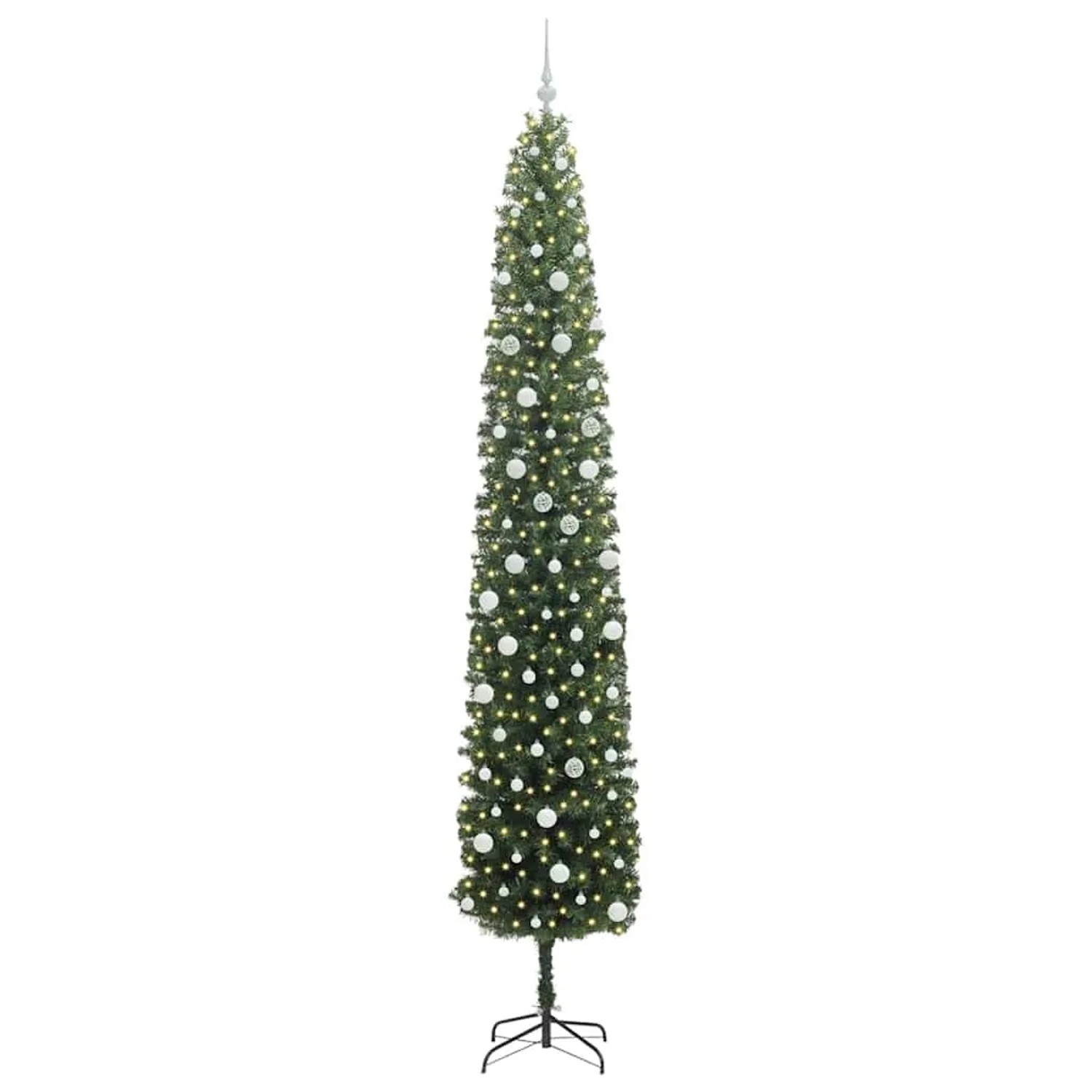 vidaXL Künstlicher Weihnachtsbaum mit 300 LEDs mit Ständer Grün 300 cm 3394990