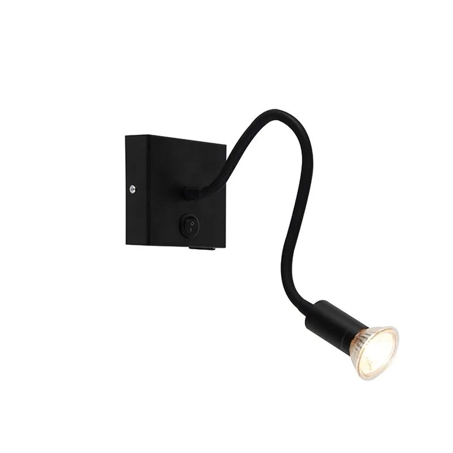 QAZQA Moderne Flexible Wandleuchte USB Schwarz Zeno