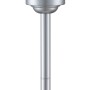 Globo LED-Solaraußenleuchte mit Kugel (Ø 20cm) und Erdspieß, silber-metallisch/weiß.