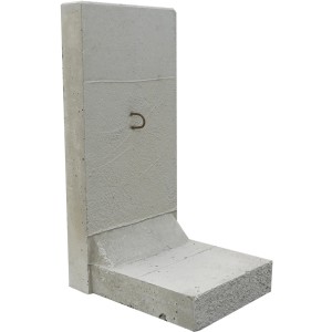 Grauer EHL Stützwinkel L-Stein, 50x105 cm, zur Abstützung von Hängen und für Mauersysteme.