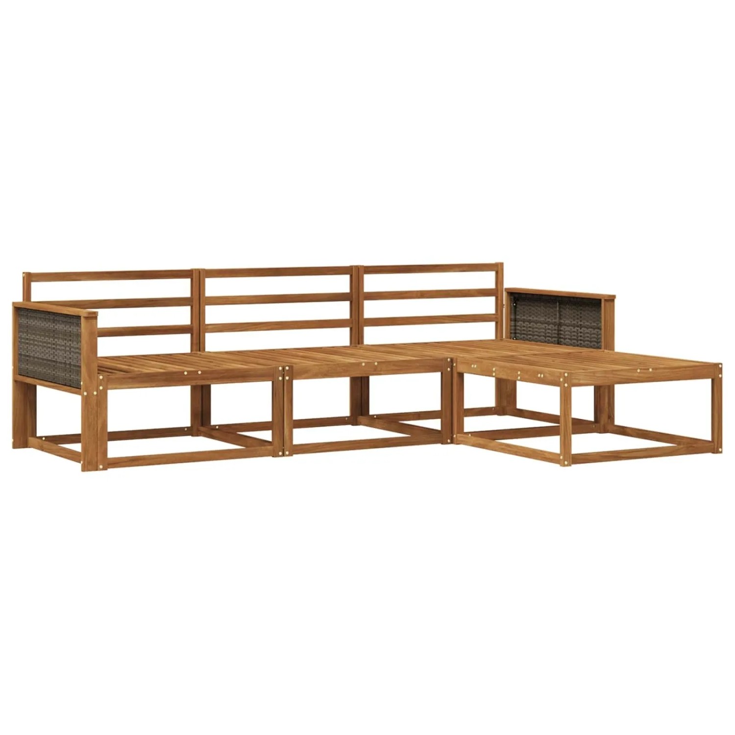 vidaXL Outdoor-Sofagarnitur 4 Stk Natur Massivholz Akazie 3382457
