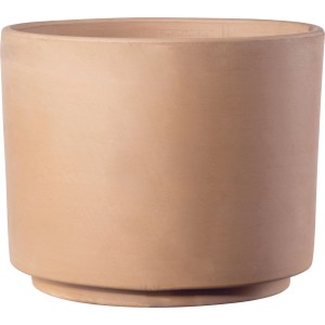 Deroma Cilindro Pflanztopf, Ø 25,2 cm, Terrakotta-Weiß, für Innen- und Außenbereich
