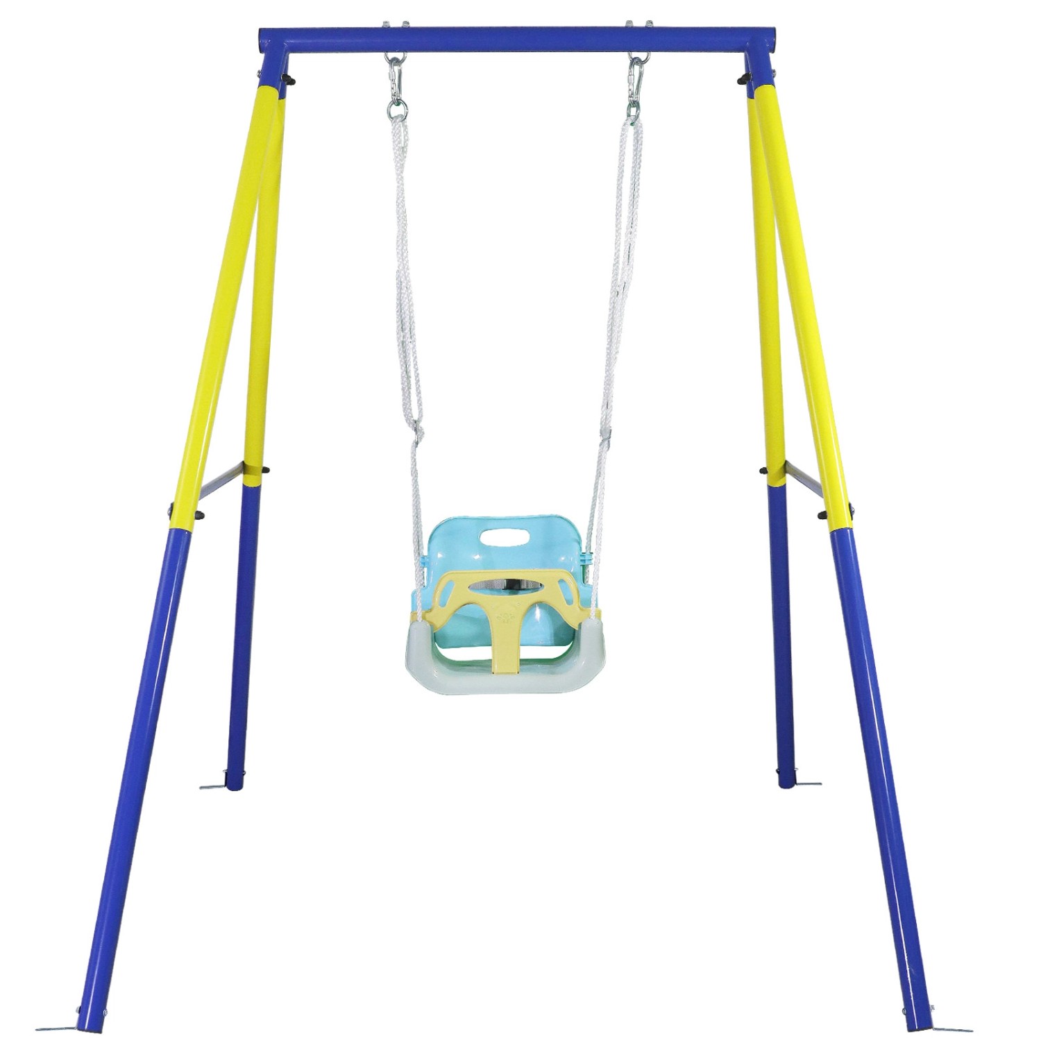 CCLIFE Babyschaukel mit Schaukelgestell Kinderschaukel Gelb