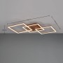 Moderne LED-Deckenleuchte Trail in Coffee mit schwenkbaren, quadratischen Elementen (52,6 cm).