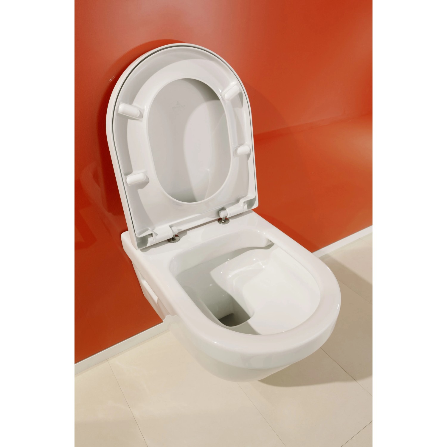 Villeroy & Boch WC-Sitz – Weiß, Mit Edelstahl-Scharnieren