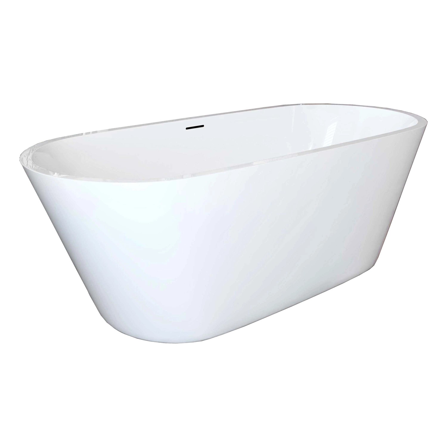 AICA Freistehende Badewanne 170x80cm Oval Acrylwannen inkl.Ab-/Überlauf.Vor günstig online kaufen