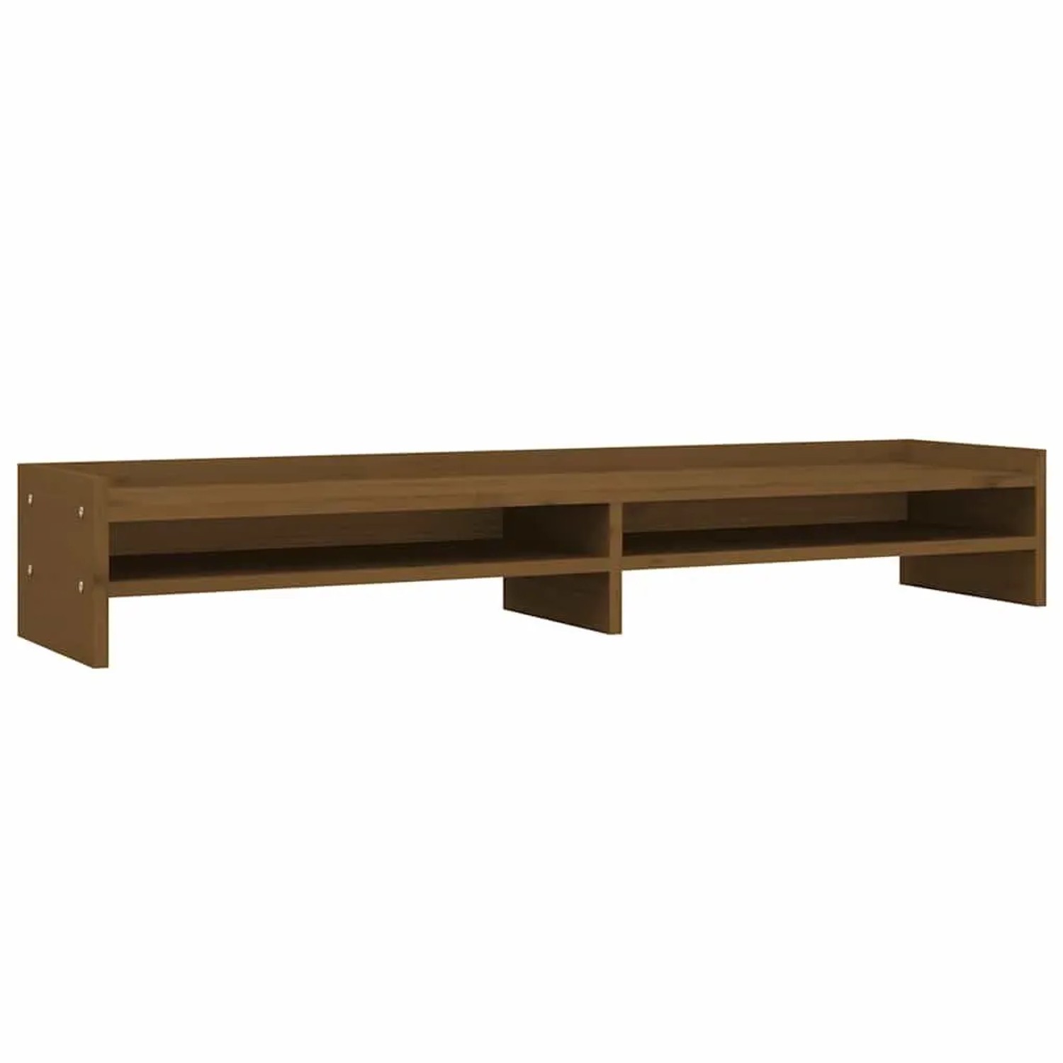 vidaXL Monitorständer Honigbraun 100x24x16 cm Massivholz Kiefer 813992