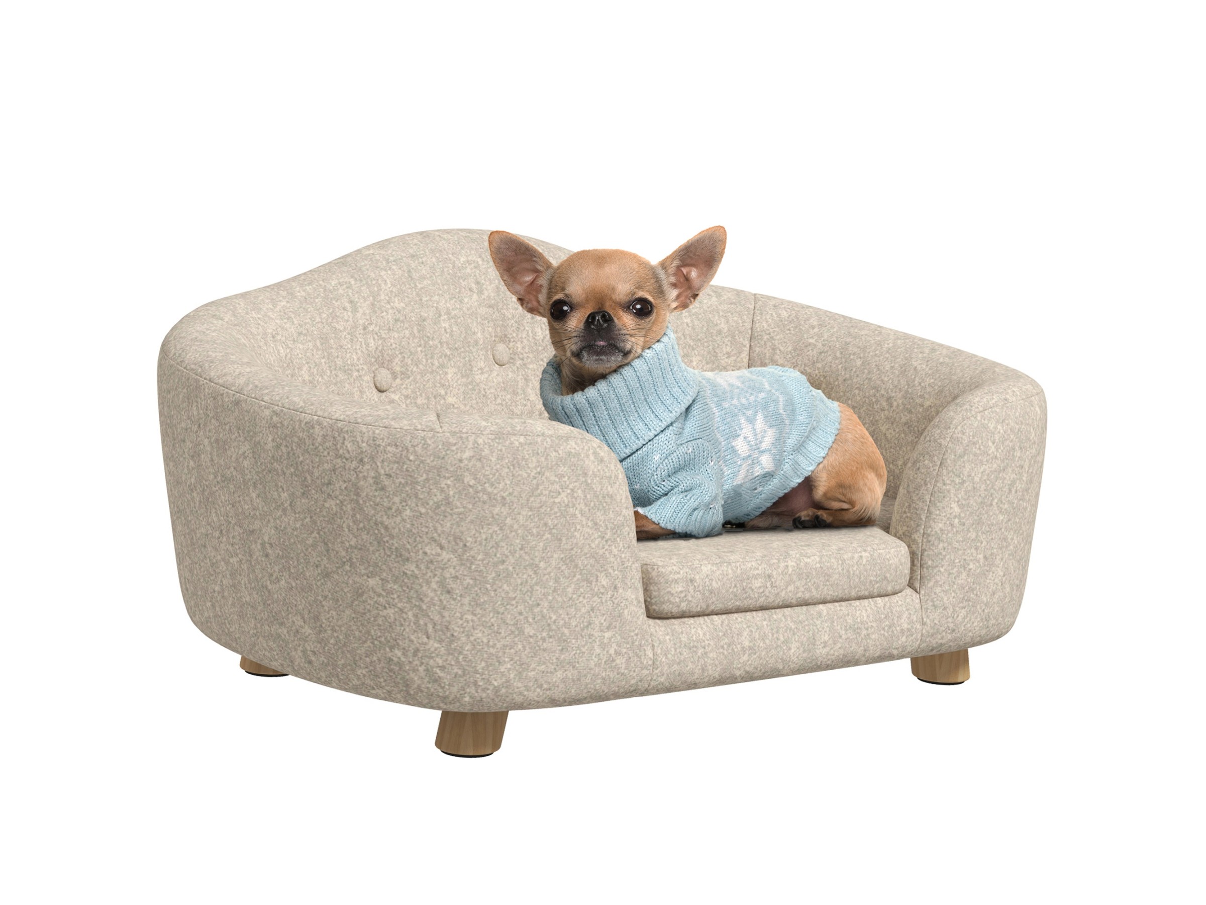 Freunde Für Immer Hundebett – Große Wildleder-Abdeckung Mit Memory-Schaum, 91x71x23 Cm, Kakao Braun