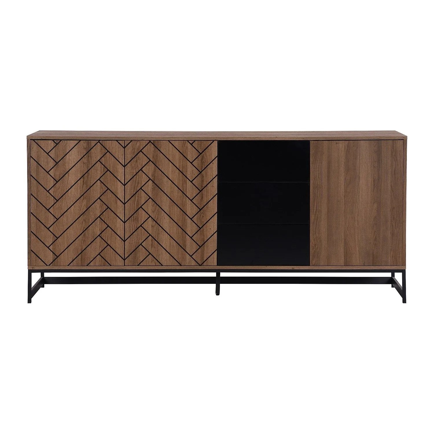 Vente-unique Sideboard Caratana Naturfarben Dunkel 180 cm