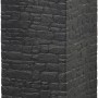Scheurich Pflanzsäule Muretto High in Stony Black, 60cm hoch, Mauerwerk-Optik.