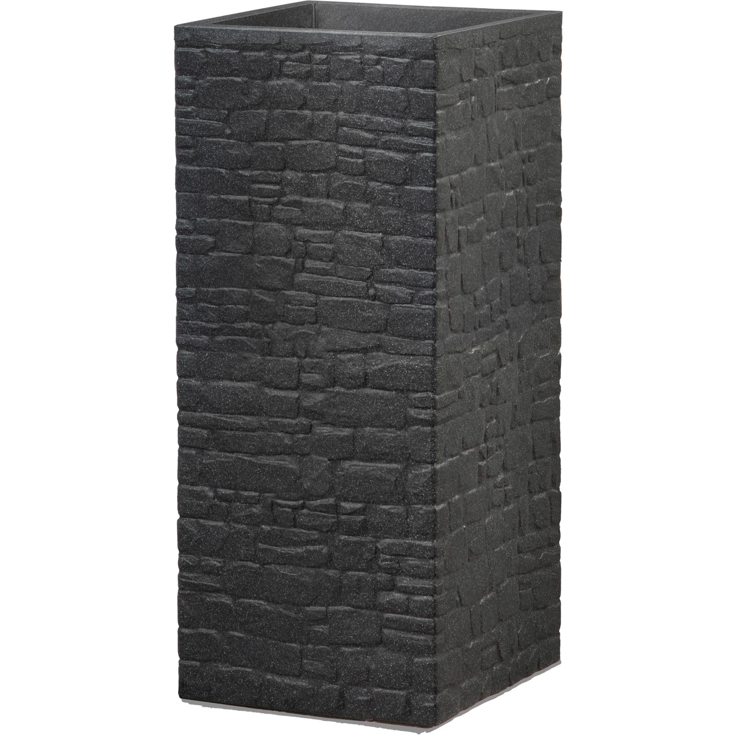 Scheurich Pflanzgefäß Muretto High 26 x 26 cm x 60 cm in Stony Black günstig online kaufen