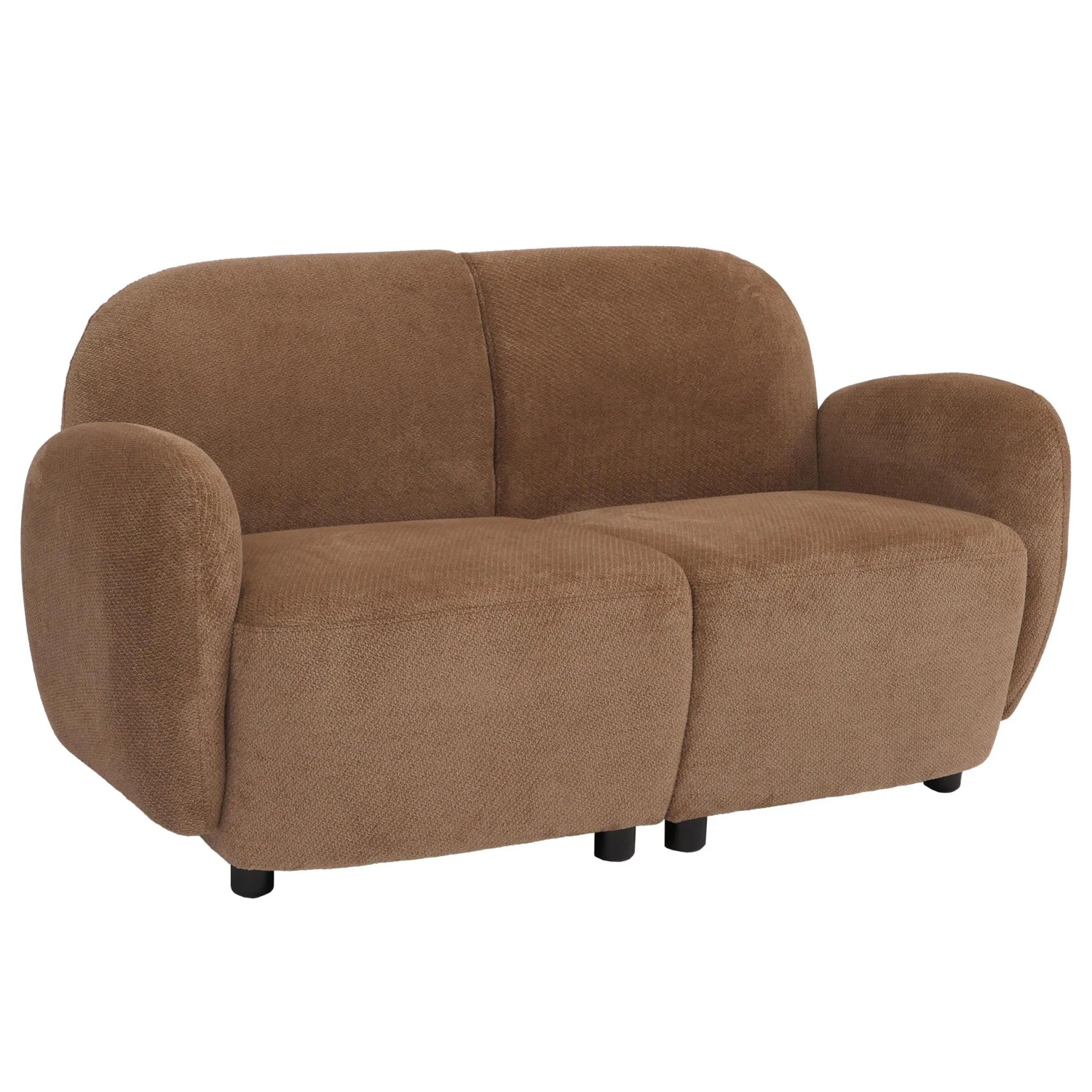 MCW 2er-Sofa P33 Stoff/Textil Chenille Öko-Tex Braun