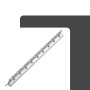 Protektor Schnellputzschiene, 250cm, Stahl, silberfarben, mit Löchern für planebene Putzflächen.