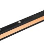 Holzfarbige LED-Pendelleuchte Deacon mit Touch Dimmer, 42W, 5000lm, für Wohn- und Schlafzimmer.