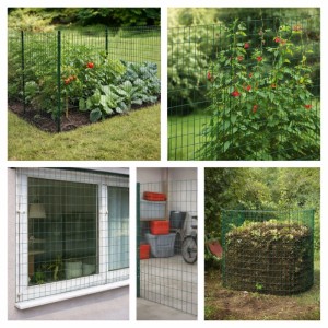 PROREGAL Maschendrahtzaun, grün, für Garten, Grundstück und Pflanzenschutz.