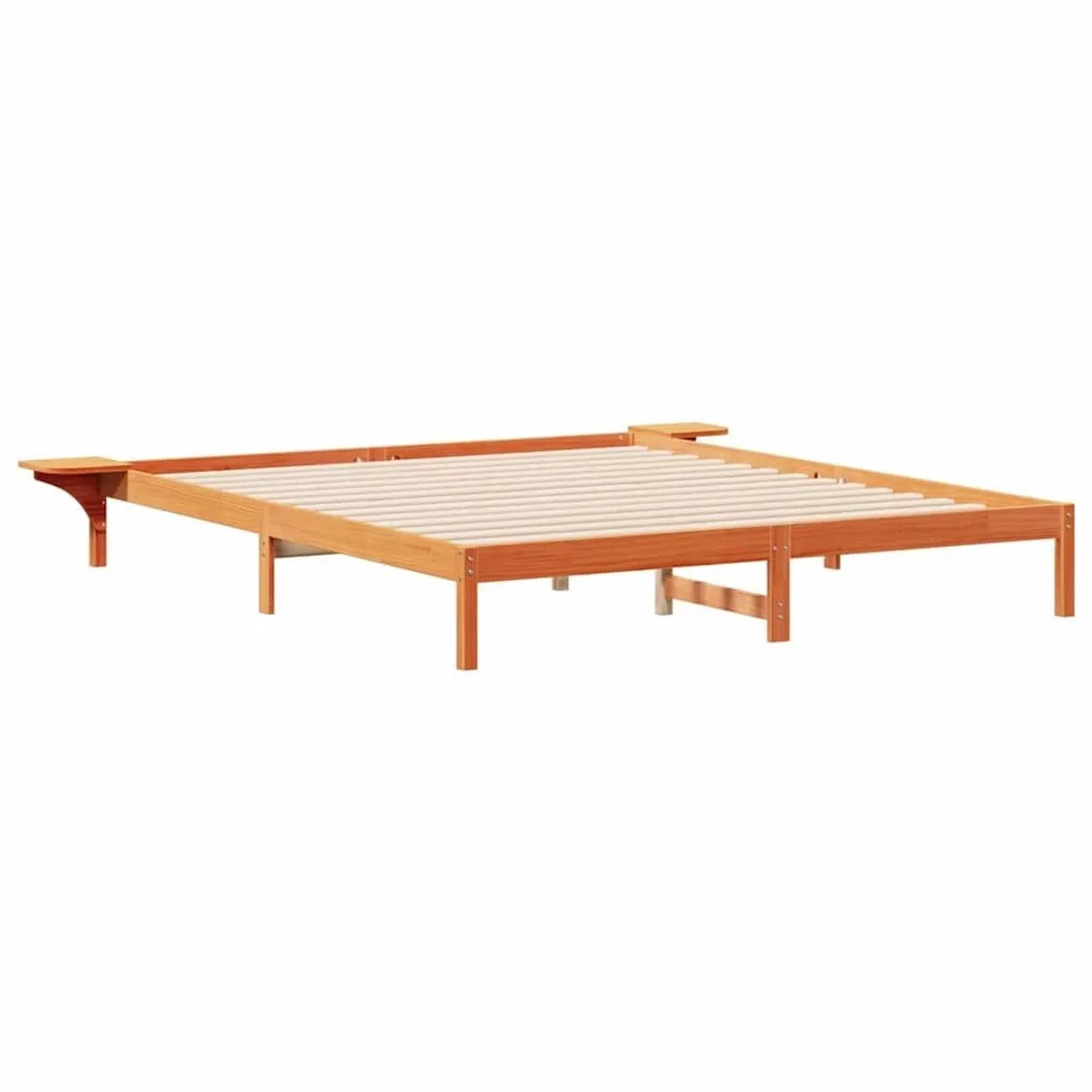 vidaXL Bettgestell mit Nachttischen Wachsbraun 200 x 220 cm 873258 günstig online kaufen