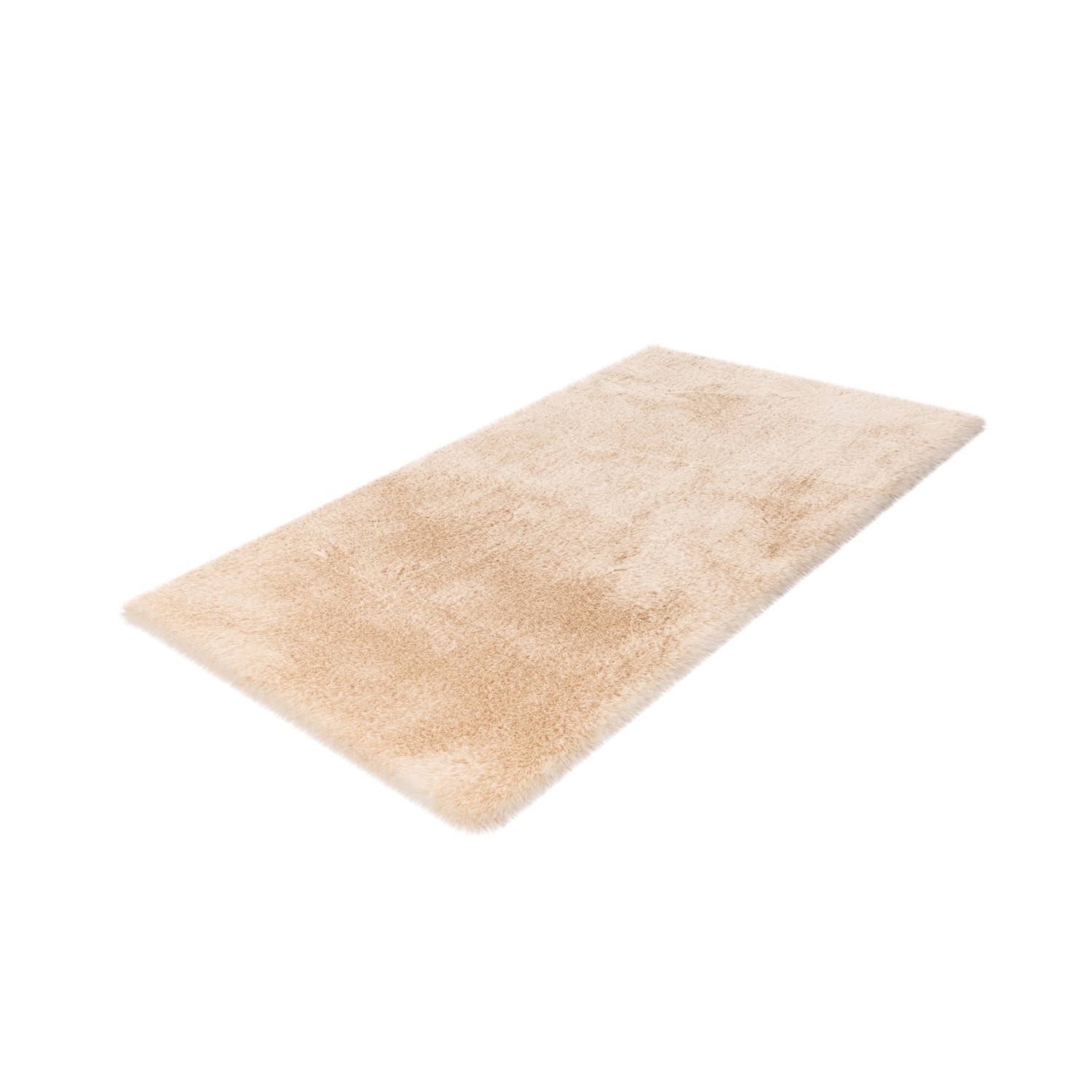 Beiger Lalee Badteppich Heaven, 40x60 cm, mit weichem Flor für ein gemütliches Badezimmer.