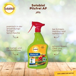 Solabiol Pilzfrei AF 750ml Sprühflasche zur Bekämpfung von Pilzbefall an Pflanzen.