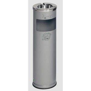 PROREGAL Robuster Kombiascher Mit Poliertem Aschereinsatz 11,6 Liter HxBxT 66 x 20 x 20 cm Verzinkter Stahl Silber