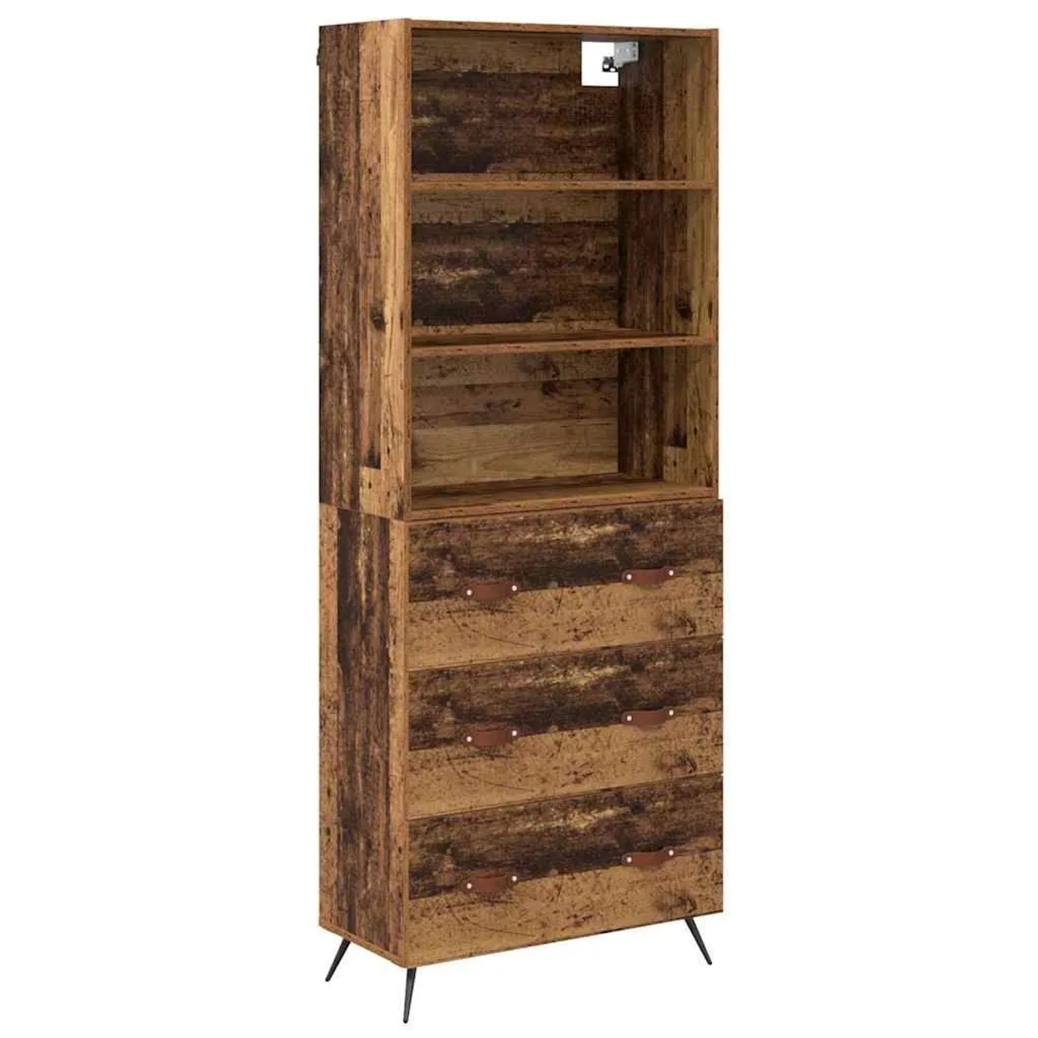 vidaXL Highboard Altholz 69,5 x 34 x 180 cm Holzwerkstoff 3415672 günstig online kaufen
