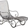 Elegante CLP Gartenliege Amiens aus bronzefarbenem Metall im Antik-Look mit geschwungenen Details für Garten & Terrasse.