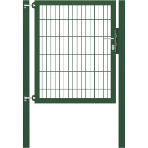 Grünes Gartentor Flexo Plus 100x120 cm mit Pfosten für Gartenzäune.