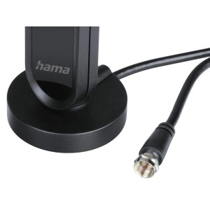 Hama Zimmerantenne für DAB+/UKW Radio, schwarze Antenne mit F-Stecker.