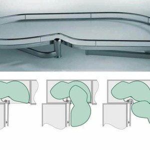 Kesseböhmer SoftStopp Plus Dämpfer Rechts Ausschwenkbar Anthrazit für LeMans II 2er Set