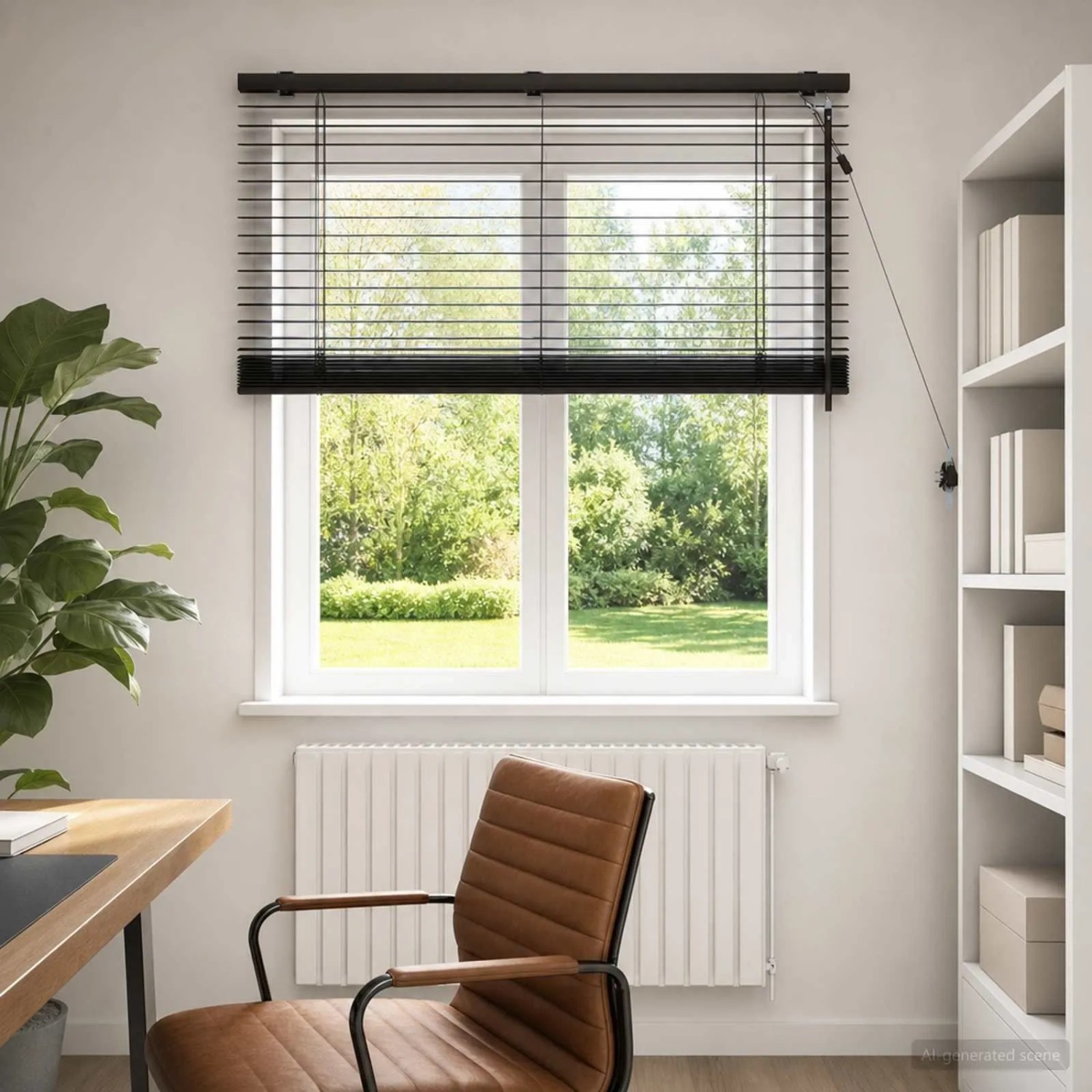 vidaXL Venezianische Jalousie Dunkelbraun 115 x 130 cm 35 mm 42015544