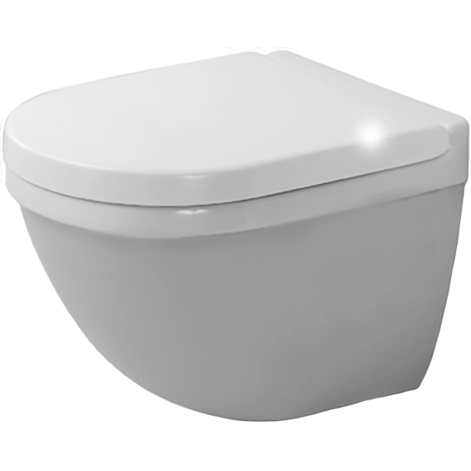 Duravit Wand-WC Starck 3 Compact 48,5 cm Weiß Tiefspüler Durafix