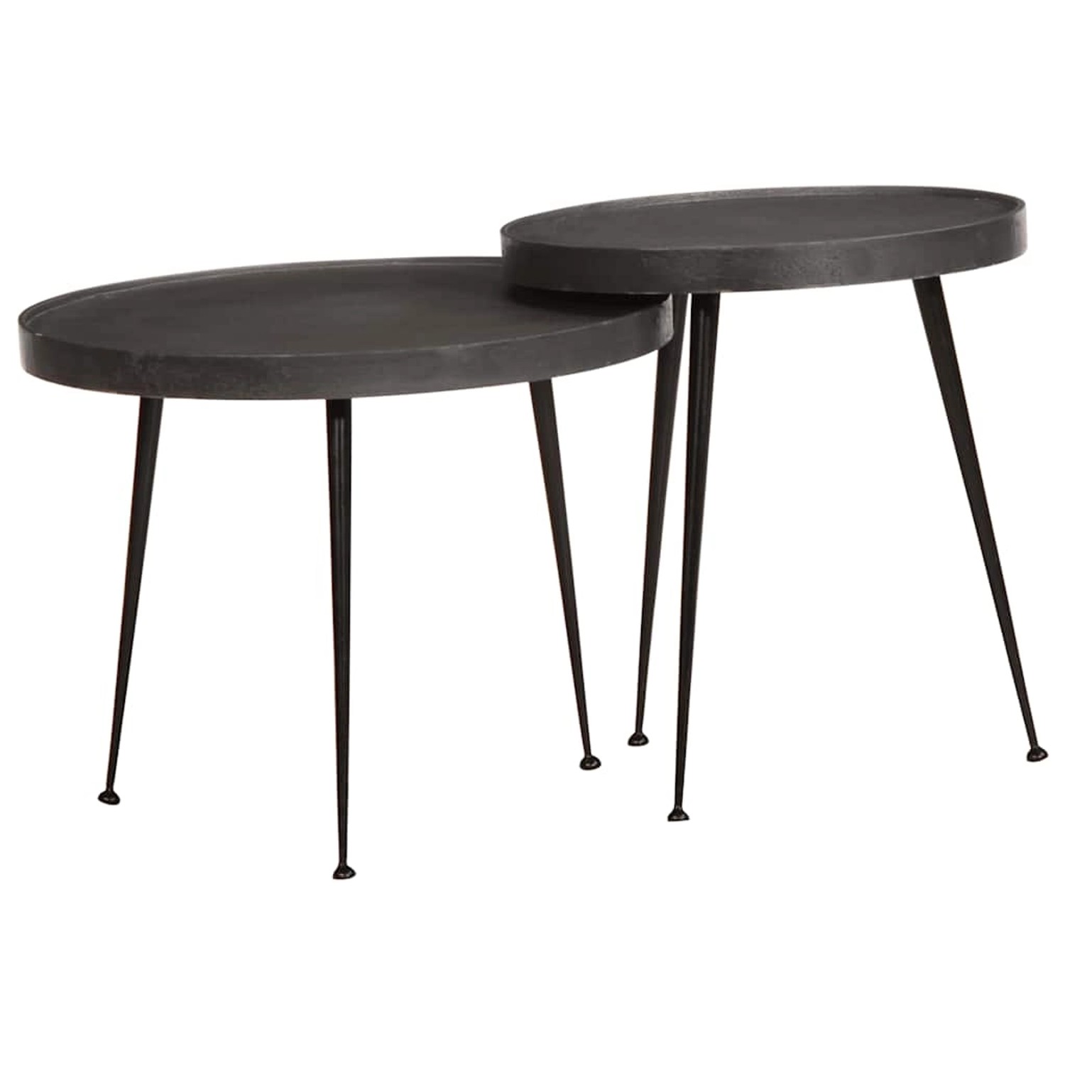vidaXL Couchtisch 2 Stk Schwarz Holzwerkstoff 373636 günstig online kaufen