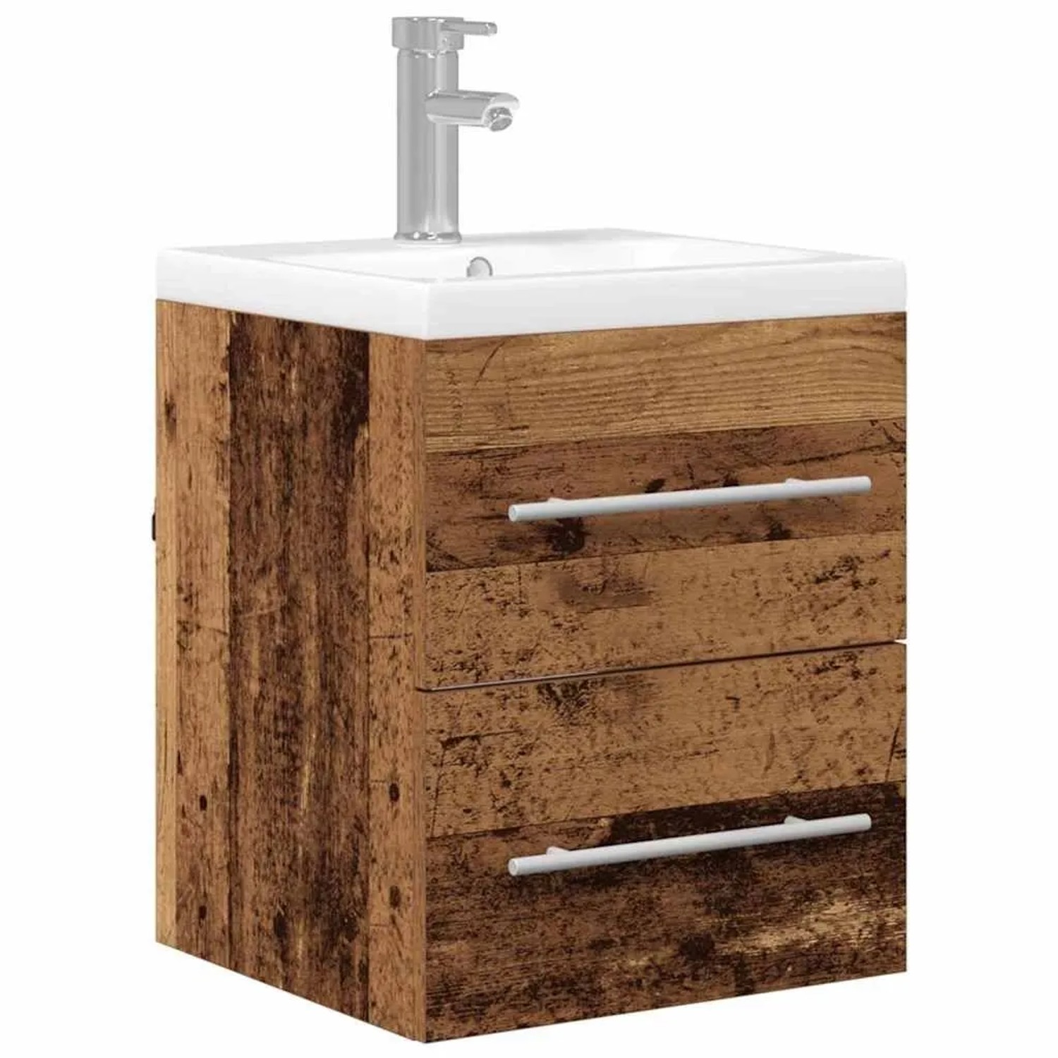 vidaXL Waschbeckenschrank mit Schubladen Altholz 41 x 38,5 x 48 cm 3415759 günstig online kaufen