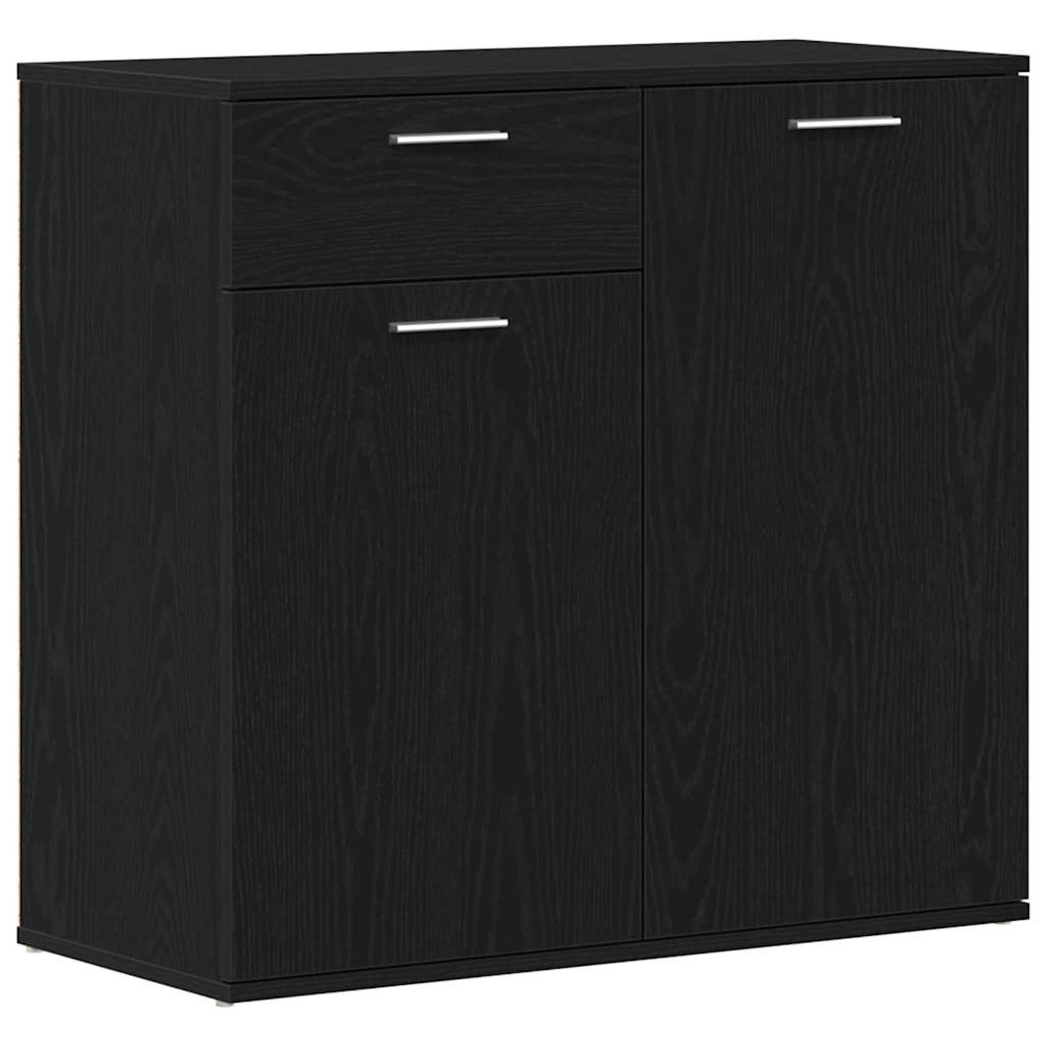 vidaXL Sideboard Schwarz Eichen-Optik 80x36x75 cm Holzwerkstoff 862010 günstig online kaufen